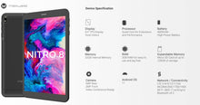 Load image into Gallery viewer, Maxwest NITRO 8β LTE Android Tablet | 32GB Storage | HD Display | 4G LTE | Expandable Memory