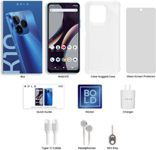 Load image into Gallery viewer, BLU Bold K10 2024 Smartphone | 128GB 4GB RAM | 6.6β HD+ Display | Triple 50MP Camera | 3-Day Battery | Unlocked Blue