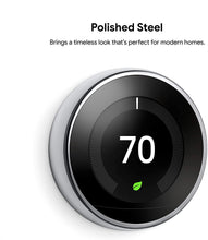 Load image into Gallery viewer, Google Nest Learning Thermostat, 3rd Generation, Works With Amazon Alexa(T3007EF) - Open box
