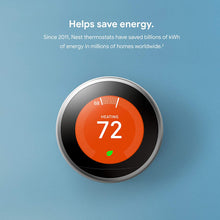 Load image into Gallery viewer, Google Nest Learning Thermostat, 3rd Generation, Works With Amazon Alexa(T3007EF)
