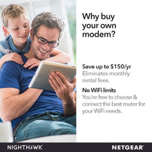 Load image into Gallery viewer, NETGEAR Nighthawk CM1150V Multi-Gig Speed Cable Modem for XFINITY Voice DOCSIS3.1
